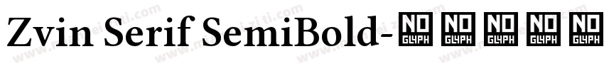Zvin Serif SemiBold字体转换